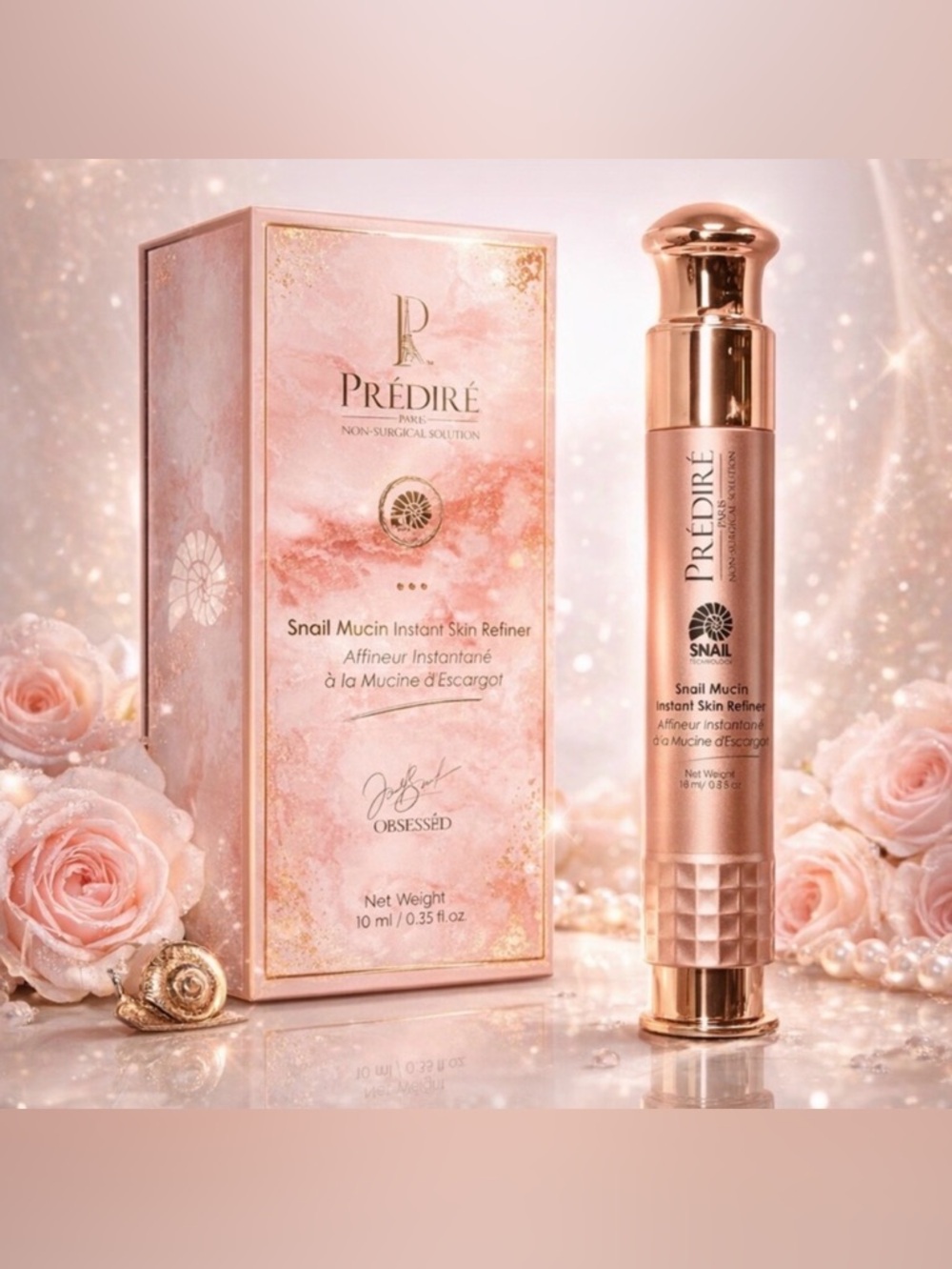 PREDIRE PARIS Snail Mucin Instant 60 Second Wrinkle Remover ~ Retail $1400